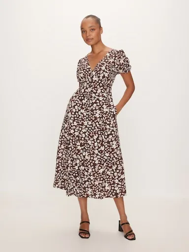 Avery Button Up Midi Dress