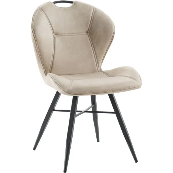 Eetkamerstoel Loana microvezel zandbeige