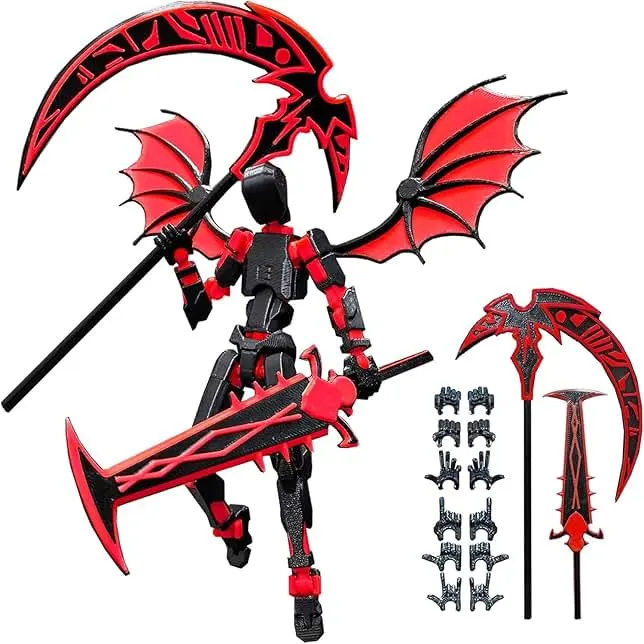 T13 Action Figure Set - Titan 13 Robot, Dummy 13, 3D Printed Lucky 13 for Collectors Desktop Decorations (Assembly Completed)