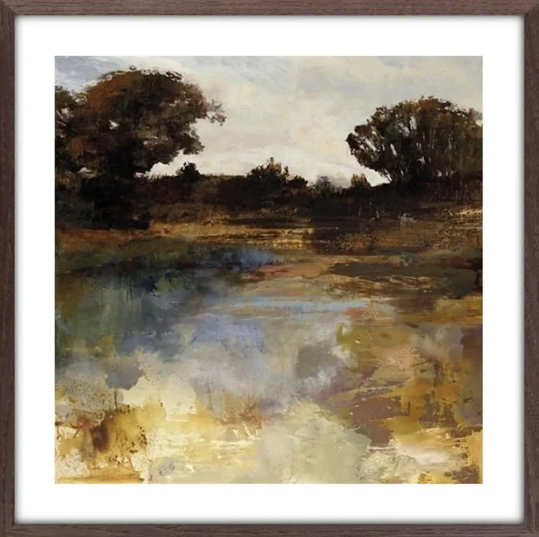 Bilde Rapturous Reverie 60 x 60 cm, m/mørk brun rustikk treramme