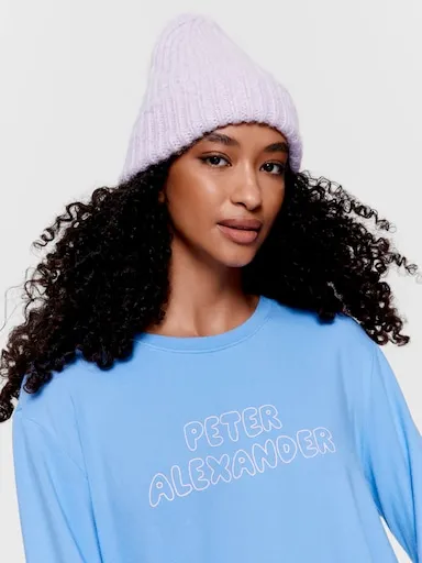 Blue Branded Plush Sweater