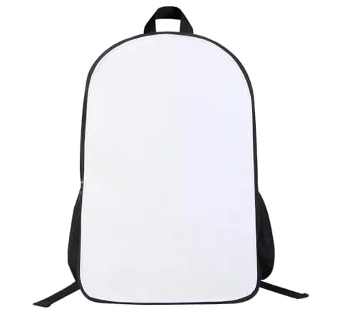 Chashaobo 4PCS Children White Blank Backpack for Heat Transfer Printing, Custom Personalized Sublimation Backpack 16 Inch Primary Student Backpack Day Pack