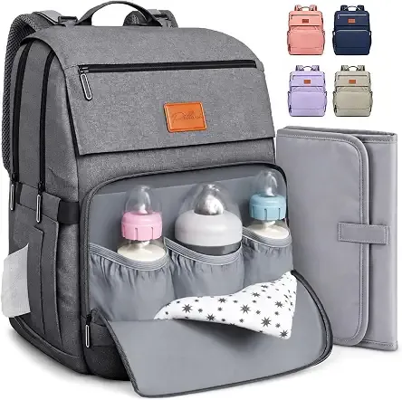 Baby Diaper Bag Backpack - Baby Bag for Girls & Boys, Large Waterproof Bag Diaper Backpack - Baby Shower Gifts for Boys & Registry Must Haves - Travel Diaper Bags with Changing Pad - Newborn Stuff