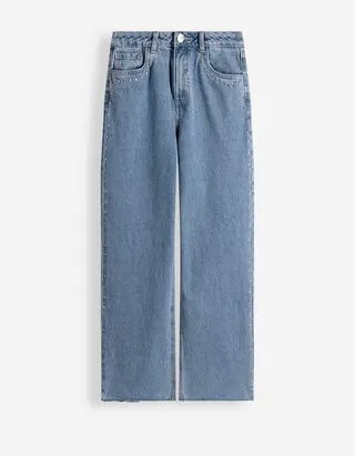 Jeans - Inserto di rivetti - blu
