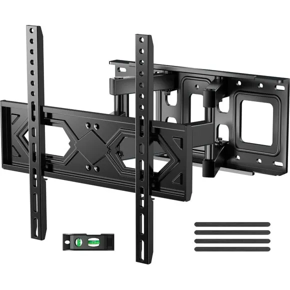 MountFTV Full Motion Articulating TV Wall Mount Swivel Tilting Bracket for 26-70inch Flat and Curved TVs, Max 400x400mm, Holds up to 99lbs