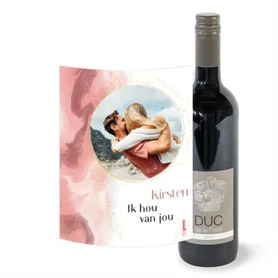 Duc de la Foret | Merlot | Love met eigen foto | 750 ml