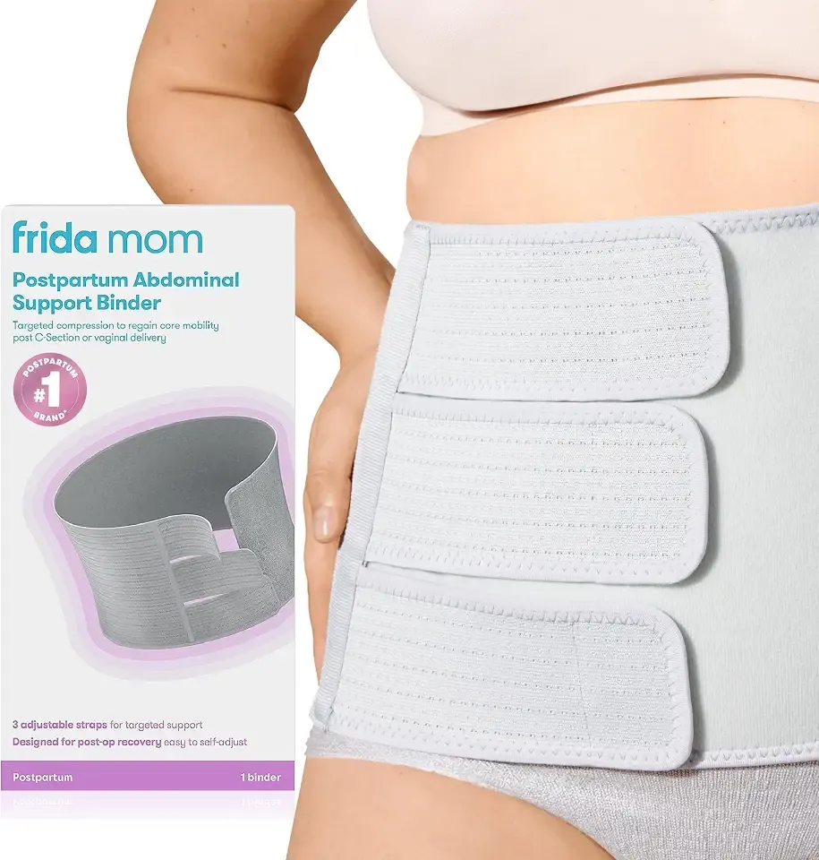 Frida Mom Belly Binder for Natural & C-Section Postpartum Recovery, 9" High