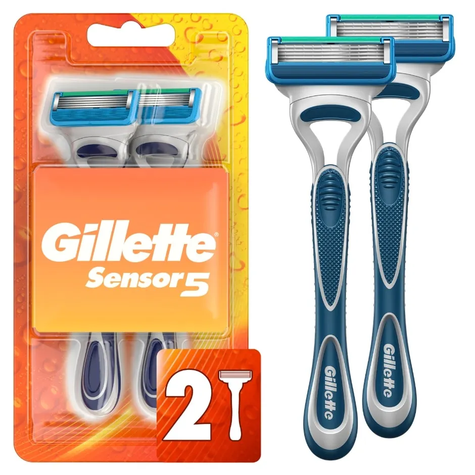 Gillette Sensor 5 Disposable Razors, 2 ct.