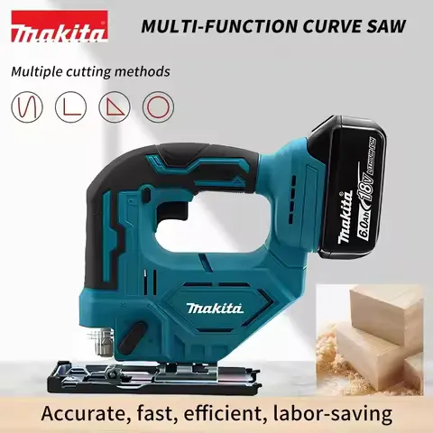 Makita DJV182Z 340W Brushless Jigsaw 18V Without Battery with Saw Blade Cordless Barrel Handle Portable Carpenter Power Tool