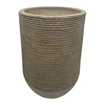 23-in H Tree Trunk Like Concrete Complete birdbath