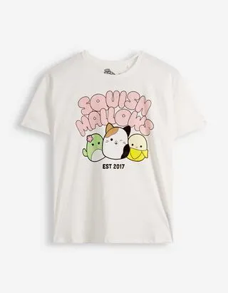 T-shirt - Squishmallows - Bianco sporco