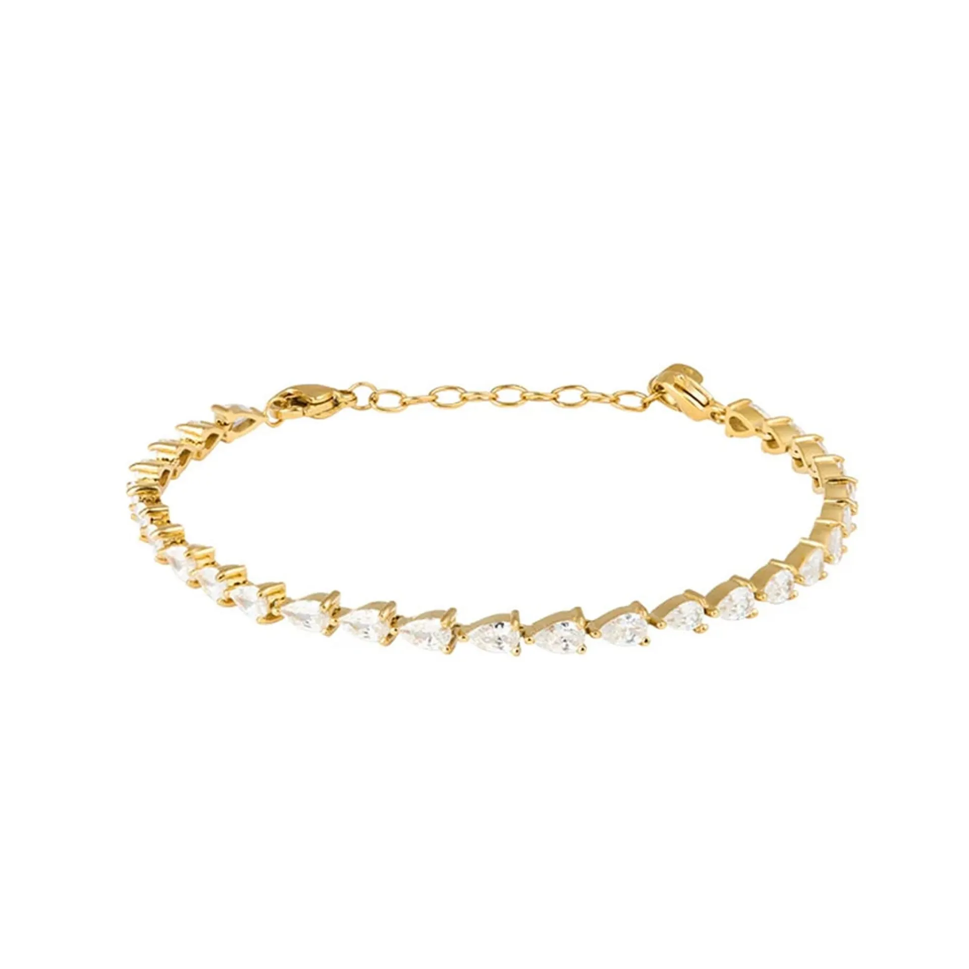 x Kenza Zina armbånd i gullfarget stål (small)