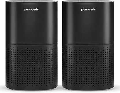 PuroAir 240 HEPA Air Purifiers for Home Large Rooms - Covers Up To 1,000 Sq Ft - Filters Up To 99.9% of Pollutants, Smoke, Pollen, Dust - Quiet HEPA Air Filter - Air Purifiers for Bedroom (2 Pack) PuroAir 240 HEPA Air Purifiers for Home Large Rooms - Cov…