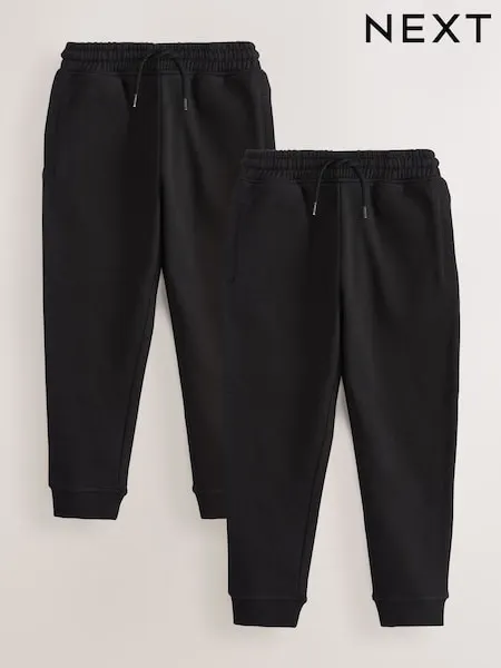 Black Slim Fit Joggers 2 Pack (3-16yrs)