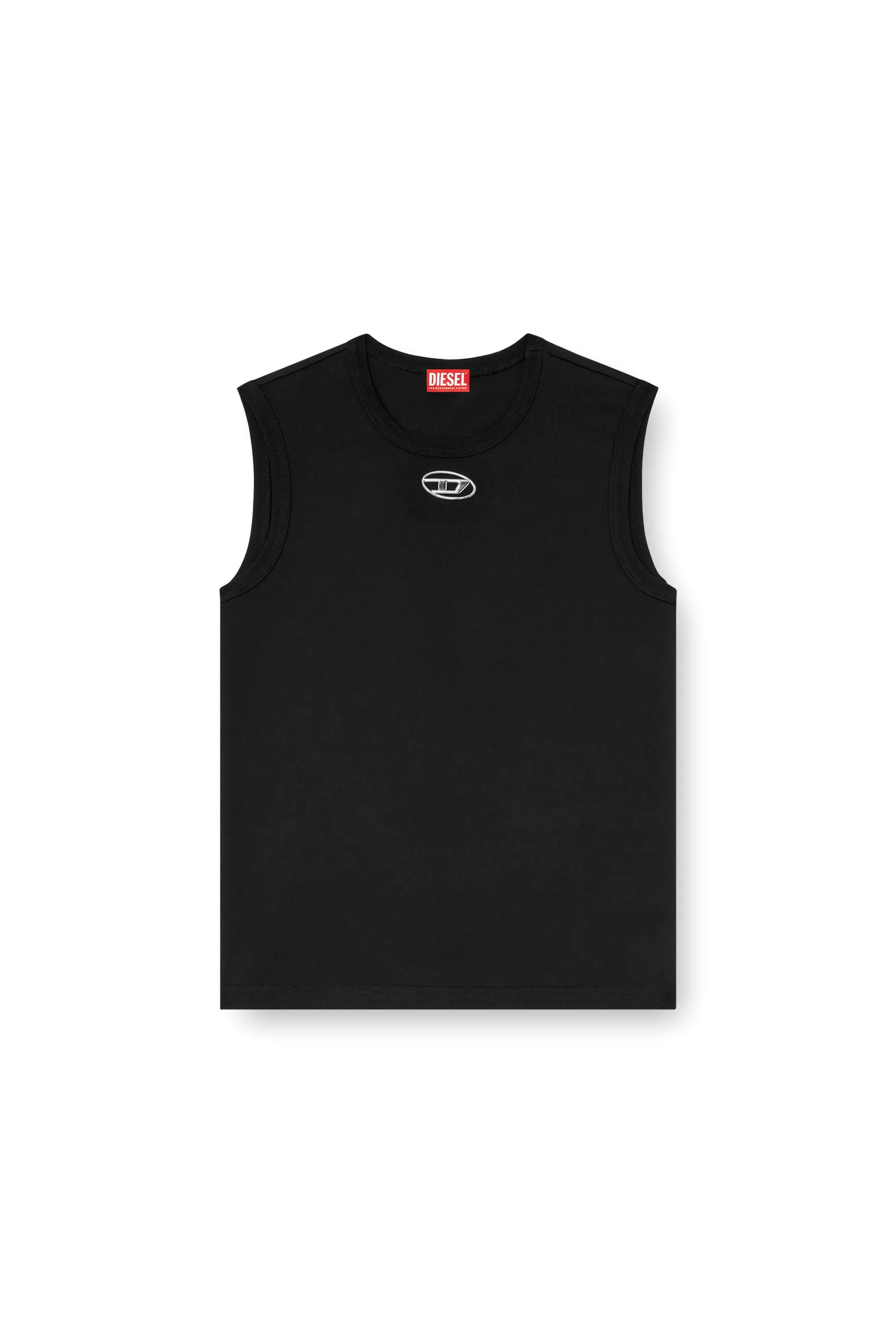 Tank top with metallic Oval D