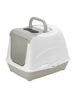 Moderna Flip Cat Kattenbak - Kattentoilet - 50.2x38.8x37.7 cm Grijs Wit Large
