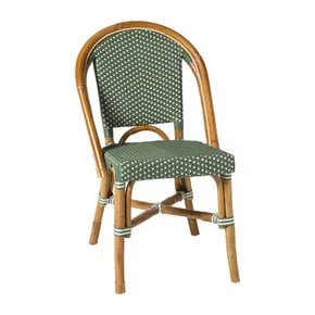 Tuinstoel Paris - groen/wit - 87x57x48 cm