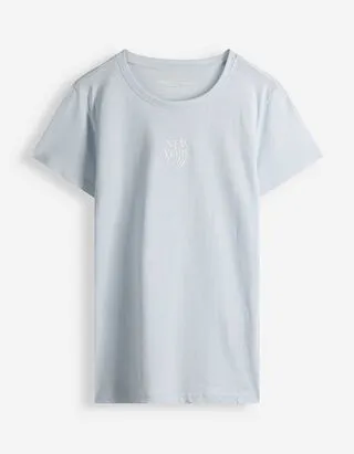 T-shirt - Scritta - Azzurro