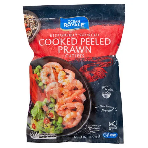 Cooked Peeled Prawn Cutlets 500g
