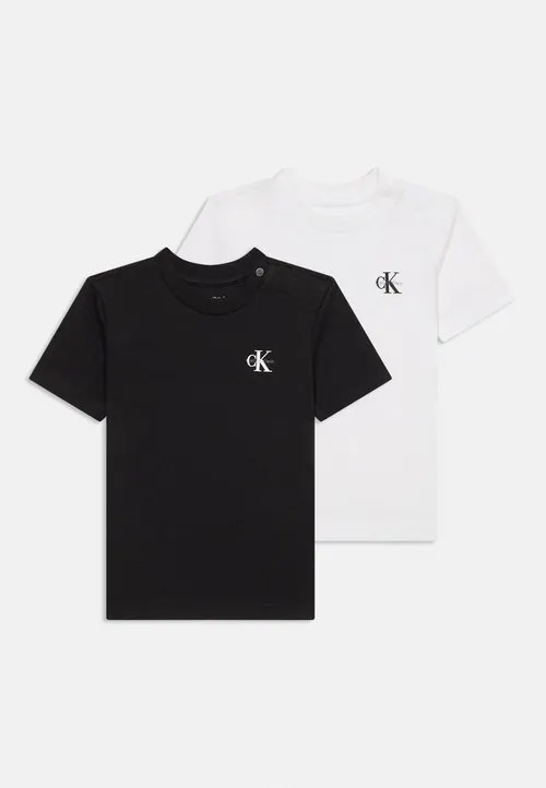 TEES UNISEX 2 PACK - T-shirts - bright white/black