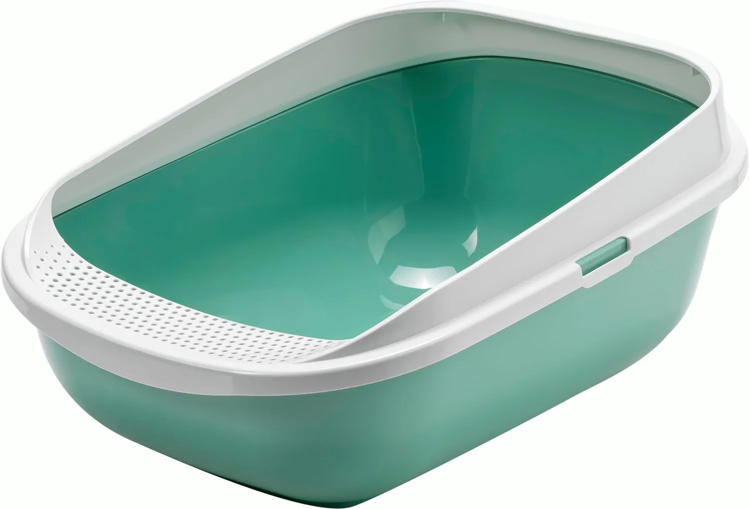 Moderna Open Kattenbak Comfy Step - Kattentoilet - 57.6x42.6x25.5 cm Lichtgroen Wit
