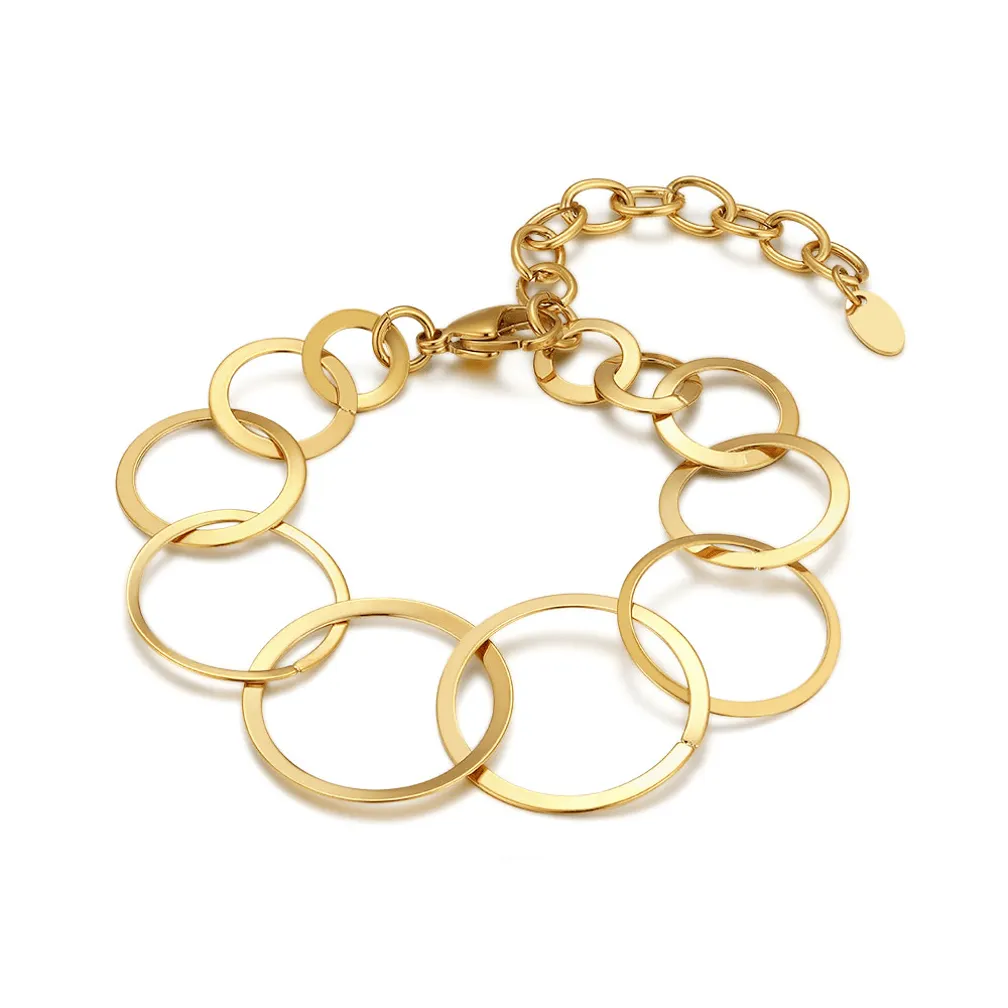 Armband in edelstaal, ronde schakels
