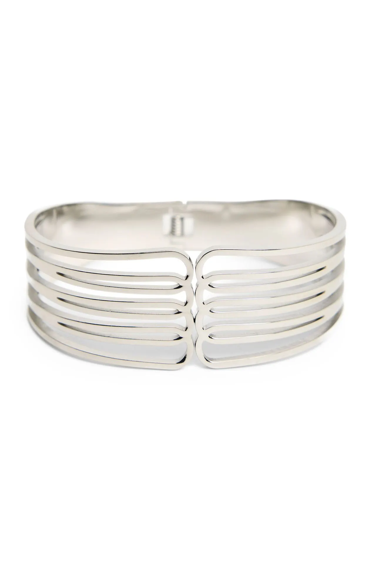 Zilverkleurige bangle armband