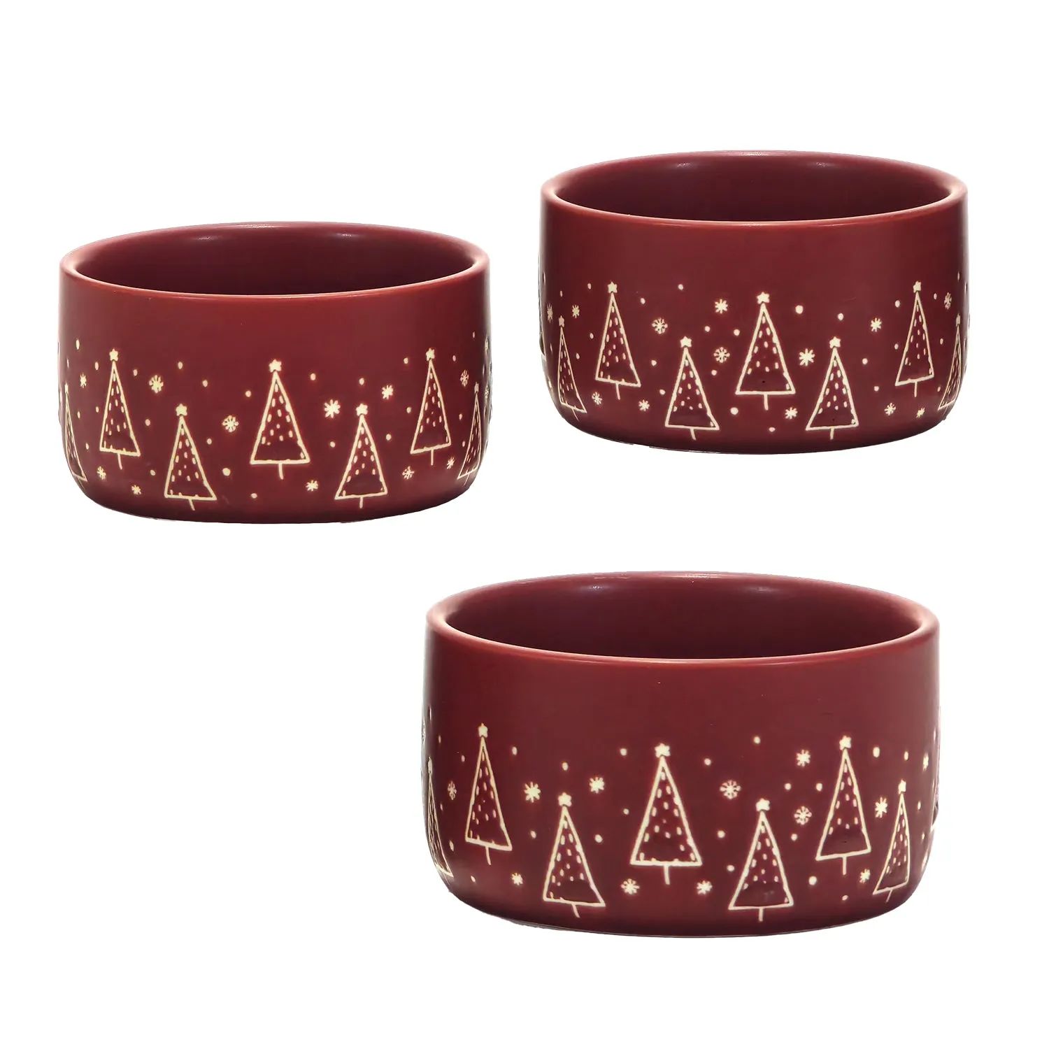 Ciotole Natalizie in Stoneware Rosse