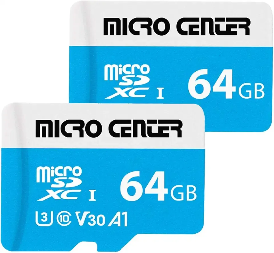 Micro Center 64GB microSDXC Card 2 Pack, Nintendo-Switch Compatible Micro SD Card, UHS-I C10 U3 V30 4K UHD Video A1 R/W Speed up to 95/30 MB/s Flash Memory Card with Adapter (64GB x 2)