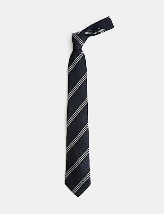 Wool Rich Triple Stripe Tie