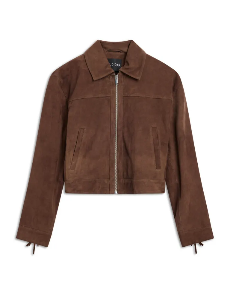 Sue Suede Fringe Jacket - Mørkebrun
