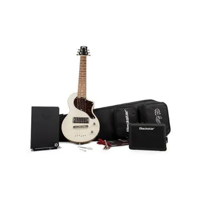 BLACKSTAR CARRY-ON TRAVEL GUITAR PACK DELUXE VINTAGE WHITE- FLY 3BT- PICKS- BAG- CABLE- MORE