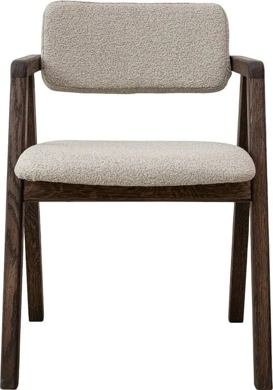 Nigel spisestol moccafarget, stoff Domino beige