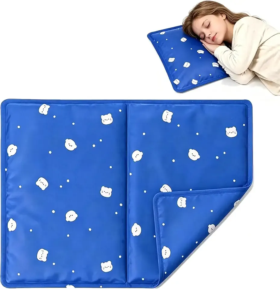 Cooling Gel Pad for Sleeping, Dual-Sided Pillow Cooler Mat, No Refrigeration Needed, Cooling Pad for Hot Sleepers, Night Sweats & Hot Flashes, 11.8" x 15.8" Reusable Non-Slip