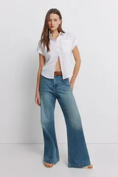 Camisa manga corta lino