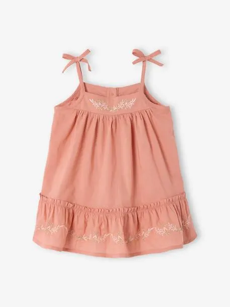 Robe brodée bébé - rose
