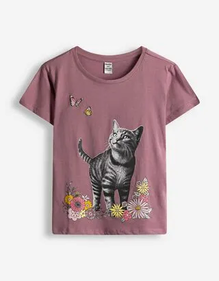 T-shirt - Stampa frontale - Rosso scuro