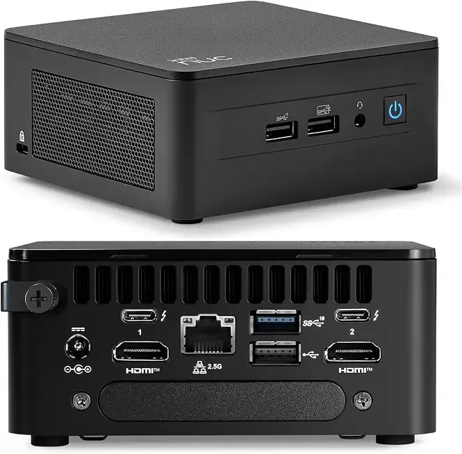 ASUS NUC 13 Pro Tall Mini PC Desktop, Intel Core i5-13420H (4.6GHz), 16GB RAM, 512GB PCIe SSD, Ultra-Quiet and Compact Design, 4K Quad Display, USB, HDMI, Thunderbolt, Wi-Fi 6E, Bluetooth, Win11 Pro