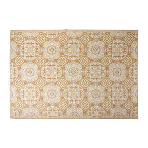 Buitenkleed cirkels - geel/oranje - 160x230 cm