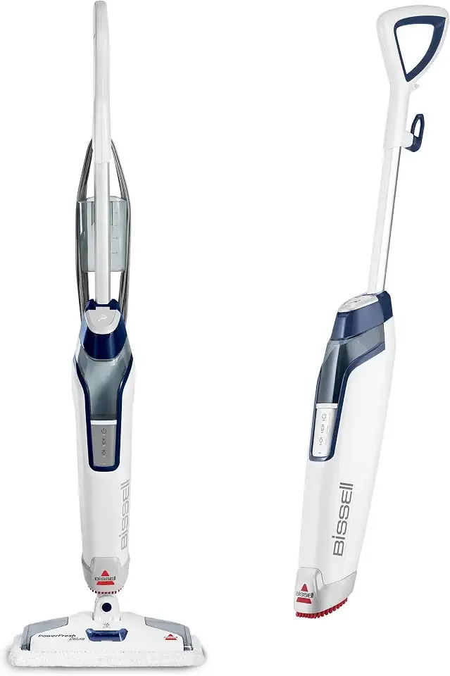 Bissell PowerFresh Deluxe 1806 Steam Mop for Tile, Hardwood & Sealed Floors w/Built‑in SpotBoost Brush, Fast 30‑Second Warm‑Up, Variable Steam Levels, Fresh Scent Discs Compatible