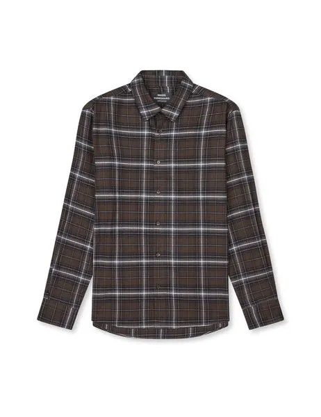 Cotton Flannel Check Sune Shirt Demitasse Check