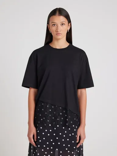 Oversized Lace Insert Tee