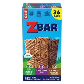 Clif Kid ZBar Organic Granola Bar, Variety Pack, 1.27 oz, 36-count