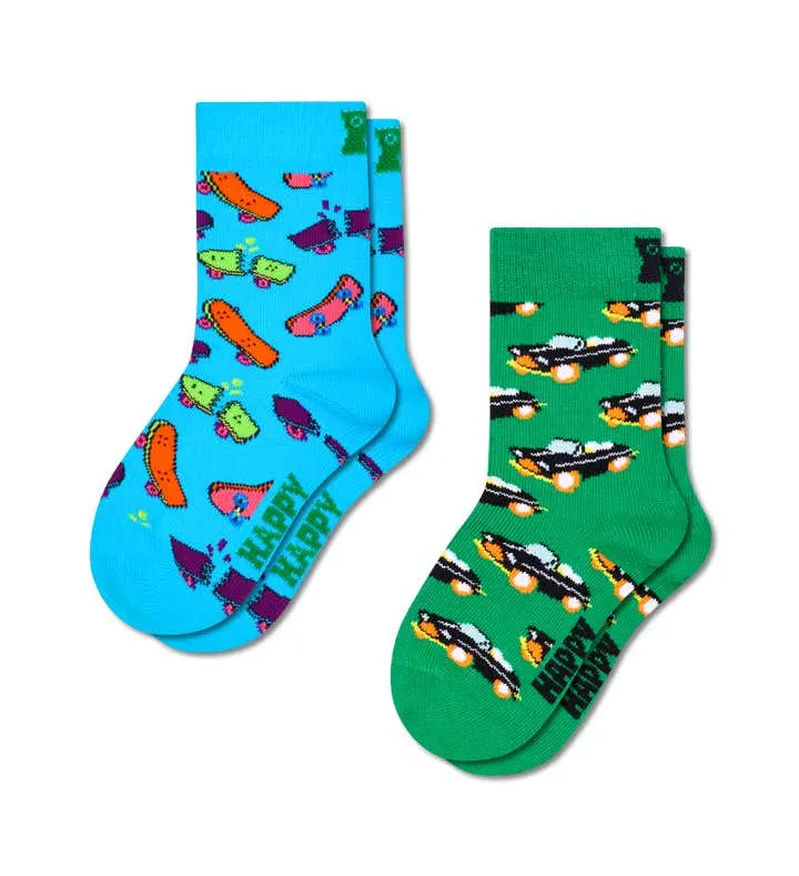 Kids 2-Pack Skateboard Sock