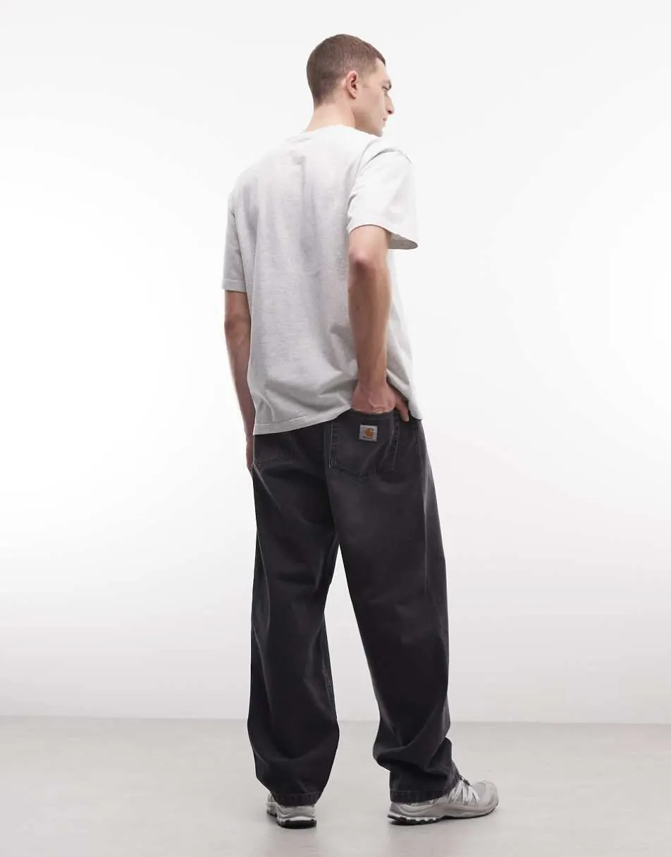Carhartt WIP landon tapered loose fit jeans in bleached black