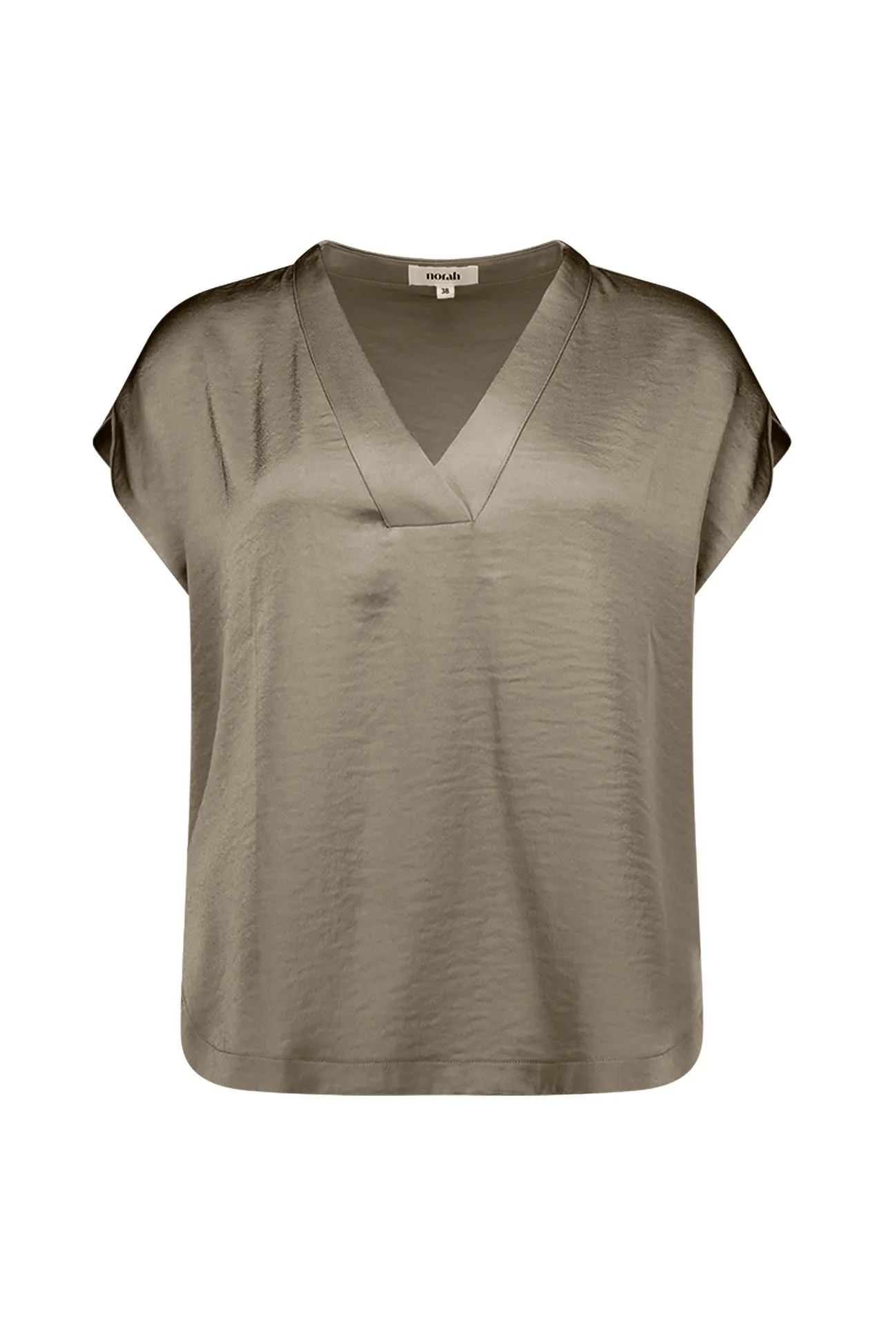 Donkergroene satijnen top