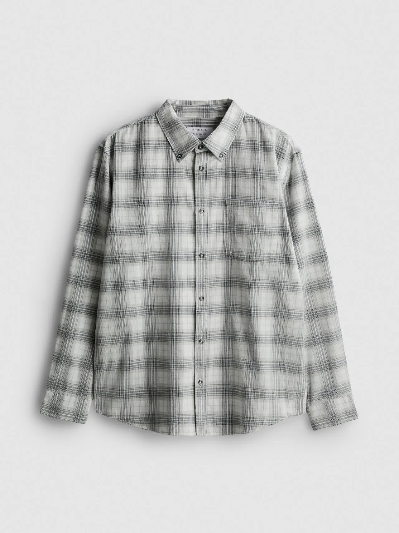 Chemise boutonnée en pur coton à carreaux