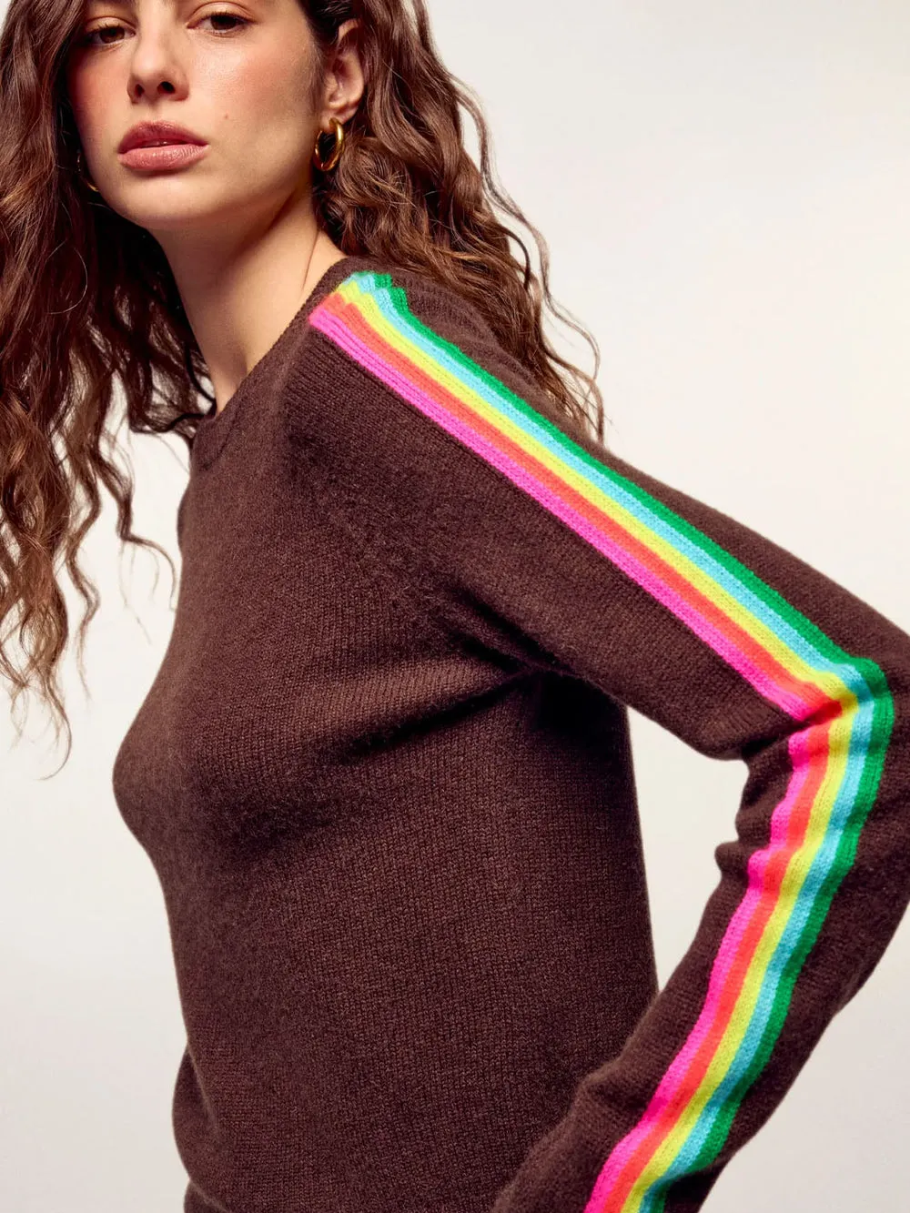 MULTICOLOR STRIPED CREWNECK SWEATER