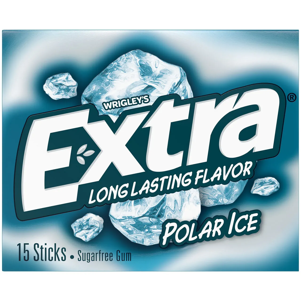 EXTRA Gum Polar Ice Sugar Free Chewing Gum, Single Pack, 15 Sticks