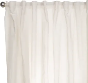 Visillo cinta fruncida, trabillas, Ayden poliéster liso natural INSPIRE de 200x270cm. Incluye cinta termoadhesiva